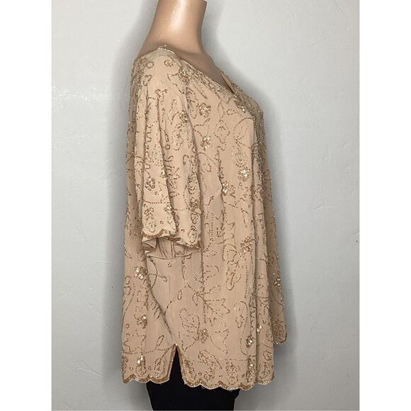 New. ROAMAN’S beaded blouse. 24W. Retails $120 - Picture 3 of 7